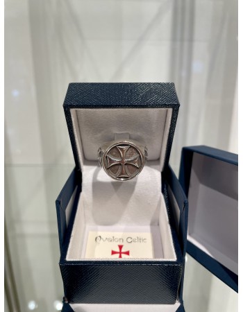 Bague Croix Templière, argent 925
