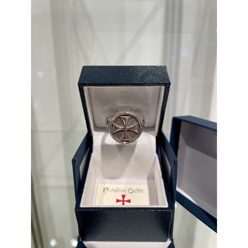 Bague Croix Templière, argent 925