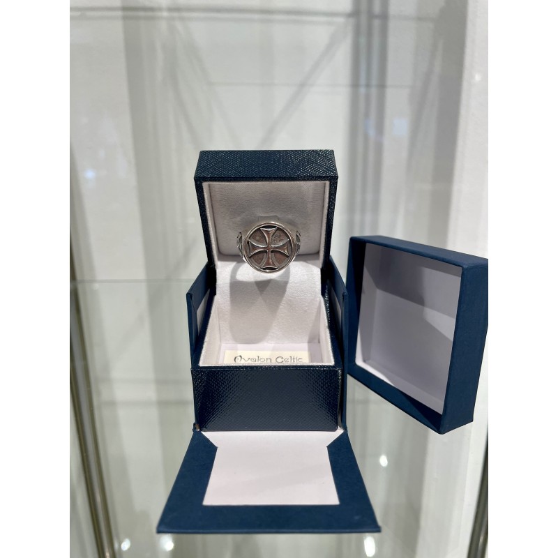 Bague Croix Templière, argent 925