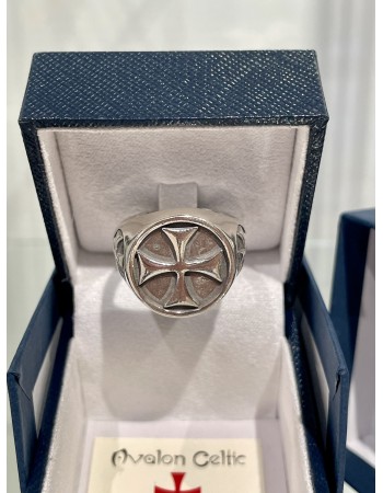 Bague Croix Templière, argent 925