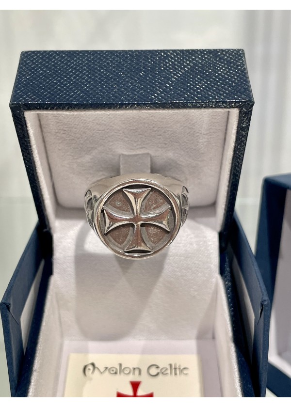 Bague Croix Templière, argent 925