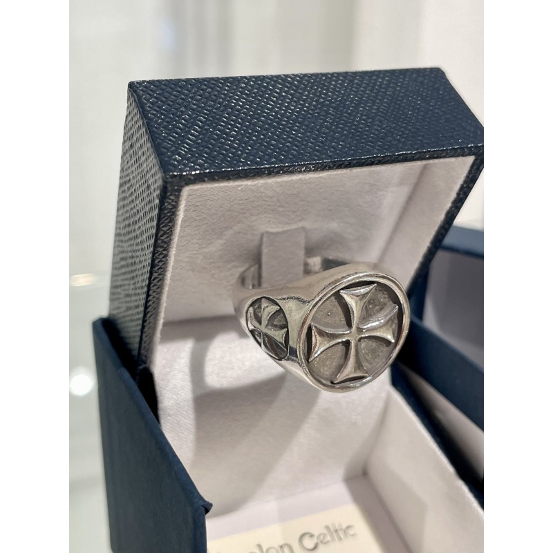 Bague Croix Templière, argent 925