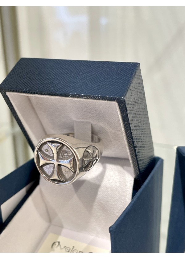 Bague Croix Templière, argent 925