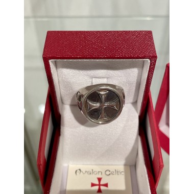Bague Croix Templière, argent 925