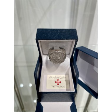 Bague Sceau des Templiers, Argent 925