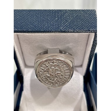 Bague Sceau des Templiers, Argent 925