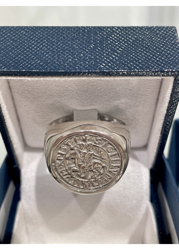 Bague Sceau des Templiers, Argent 925