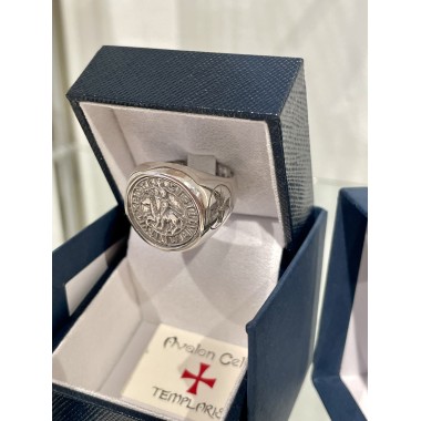 Bague Sceau des Templiers, Argent 925