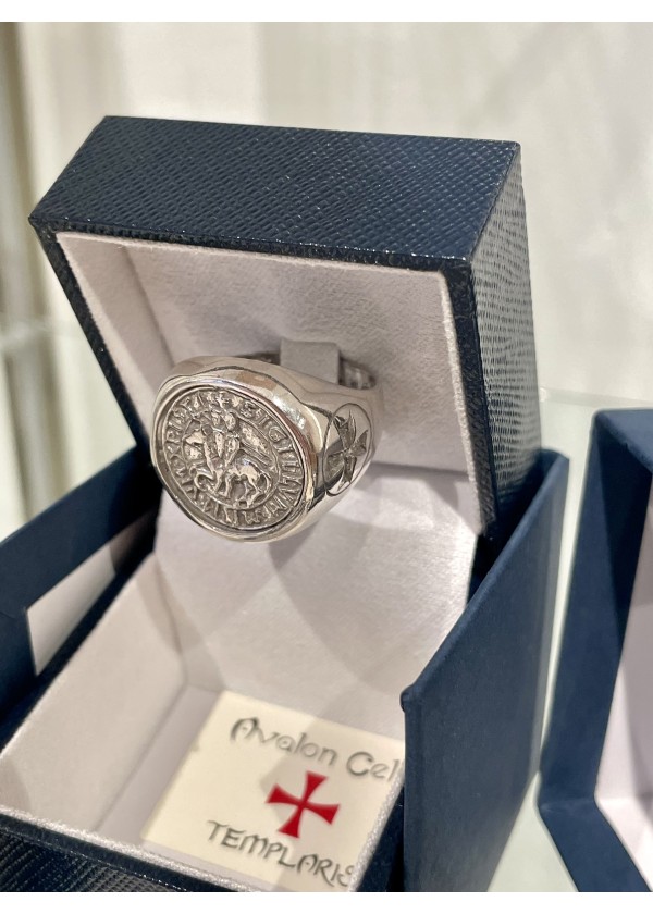 Bague Sceau des Templiers, Argent 925