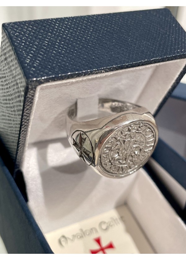 Bague Sceau des Templiers, Argent 925
