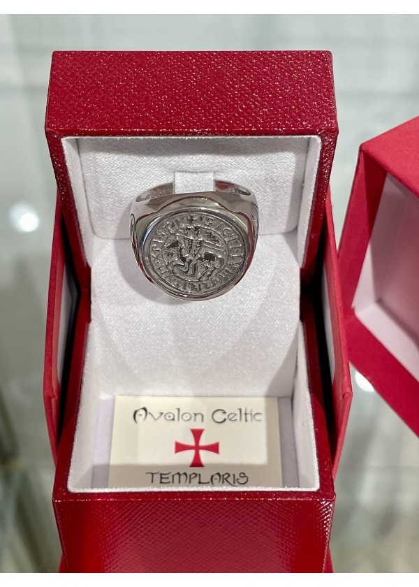 Bague Sceau des Templiers, Argent 925