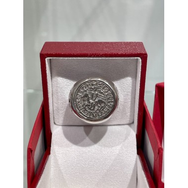 Bague Sceau des Templiers, Argent 925