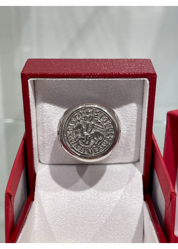 Bague Sceau des Templiers, Argent 925