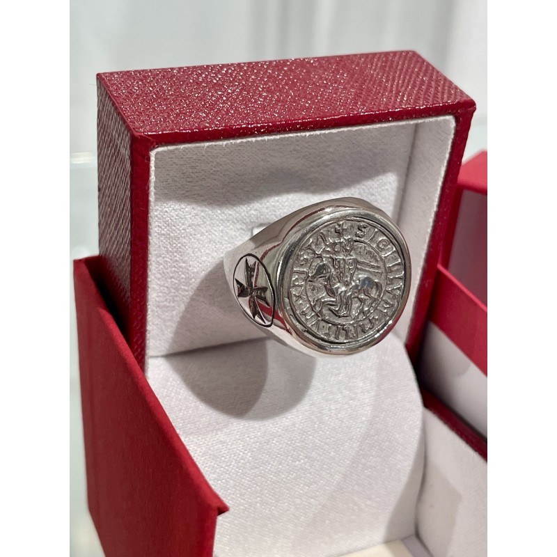 Bague Sceau des Templiers, Argent 925