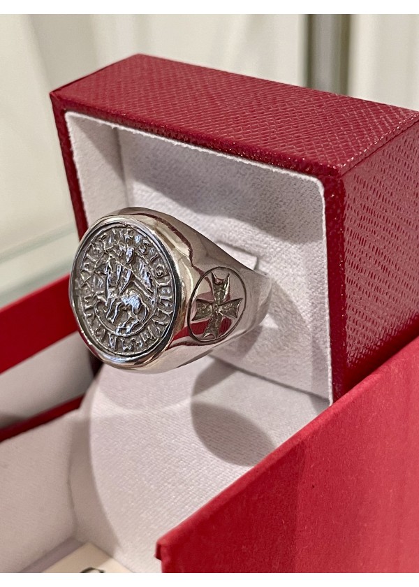 Bague Sceau des Templiers, Argent 925