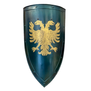 Bouclier Médiévale Avec Aigle Biceps