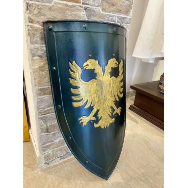 Bouclier Médiévale Avec Aigle Biceps