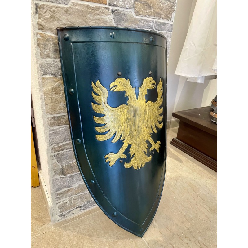 Bouclier Médiévale Avec Aigle Biceps