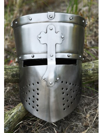 Casque de templier, acier 1.6mm