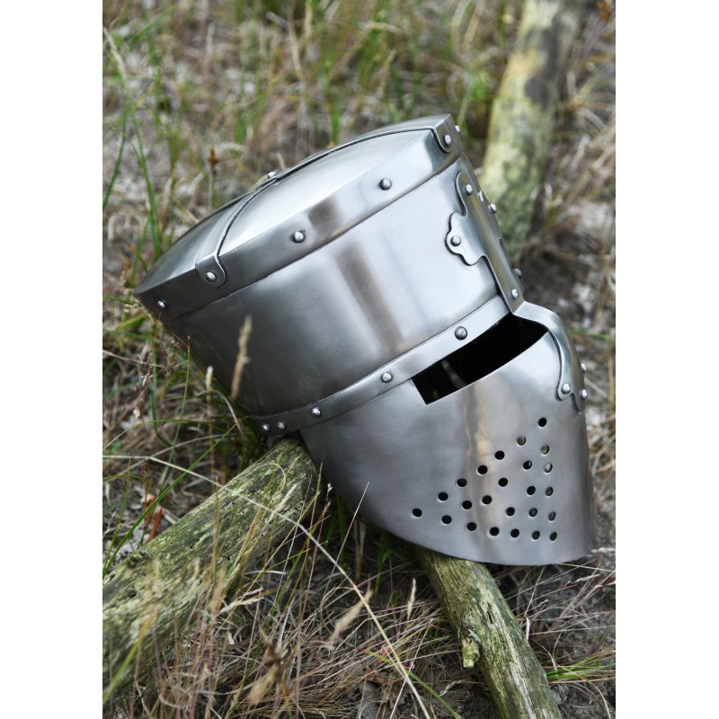 Casque de templier, acier 1.6mm