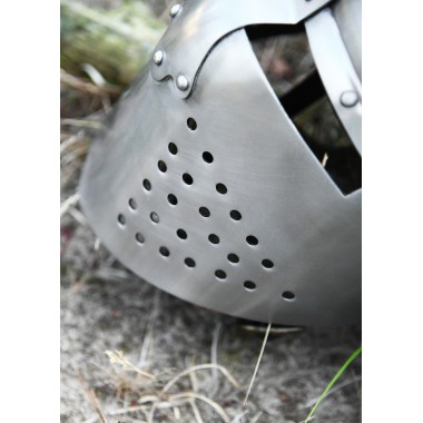 Casque de templier, acier 1.6mm