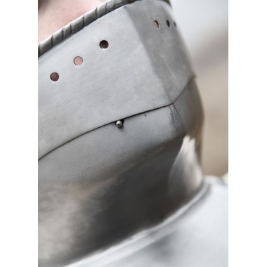 Gorgerin Médiévaux avec bavière, acier 1,2 mm