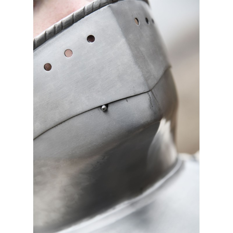 Gorgerin Médiévaux avec bavière, acier 1,2 mm