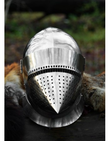 Casque Hundsgugel, vers 1400, acier de 2 mm