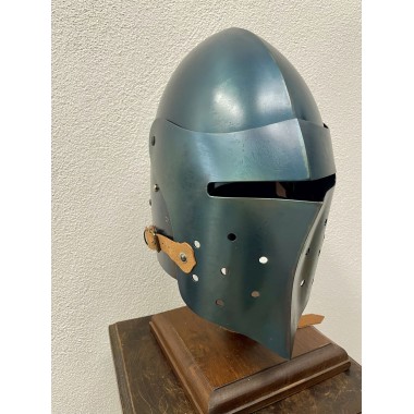 Casque de combat – Bassinet médiéval à visière
