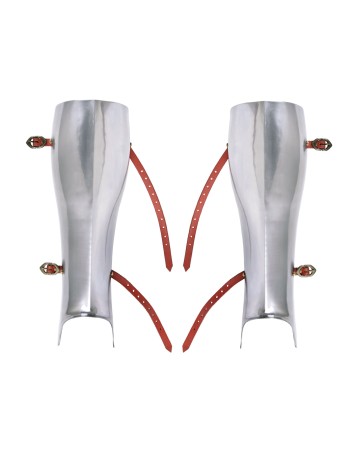 Grèves de chevalier (paire), acier