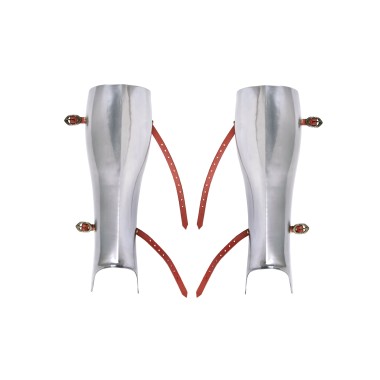 Grèves de chevalier (paire), acier