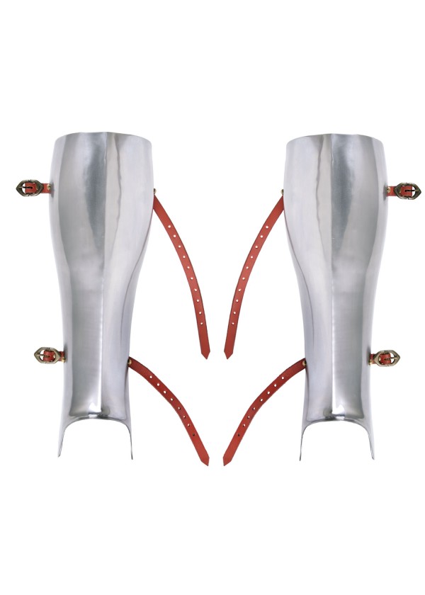 Grèves de chevalier (paire), acier