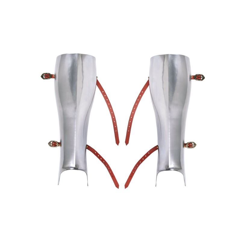 Grèves de chevalier (paire), acier