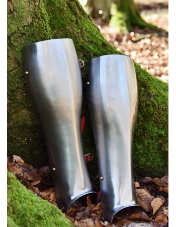 Grèves de chevalier (paire), acier