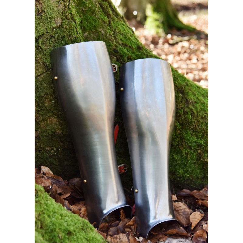 Grèves de chevalier (paire), acier