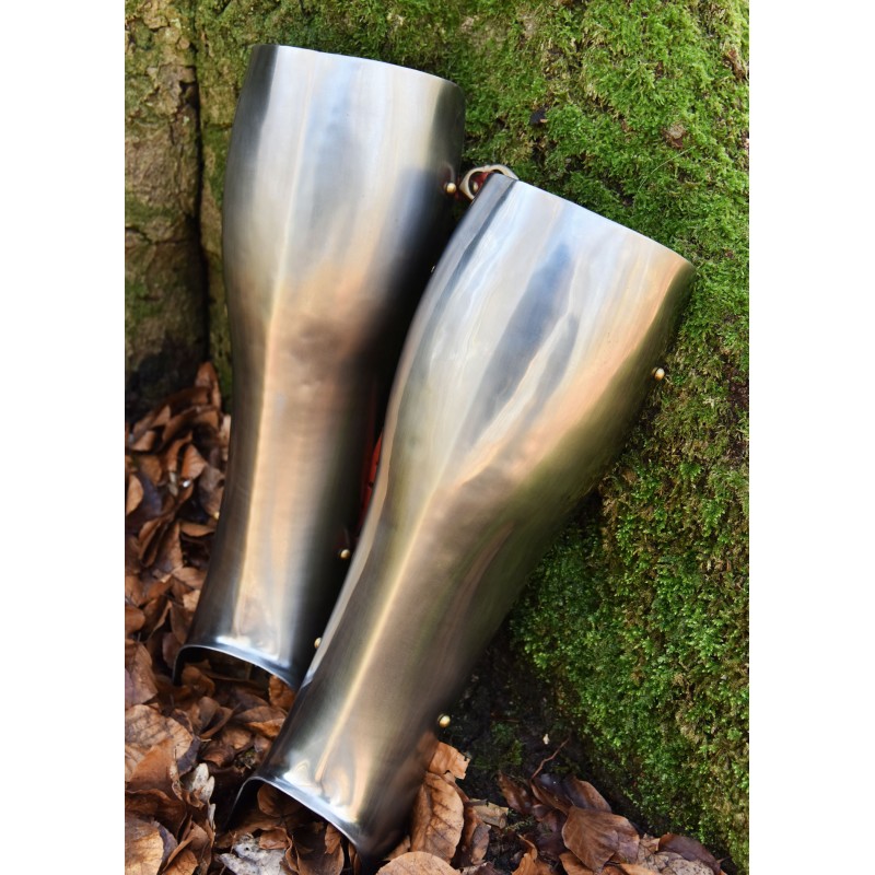 Grèves de chevalier (paire), acier