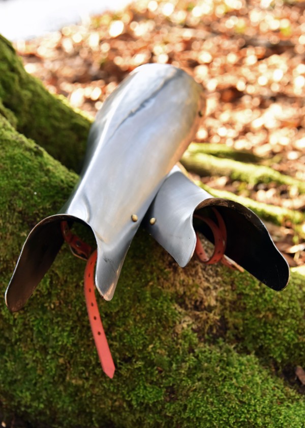 Grèves de chevalier (paire), acier