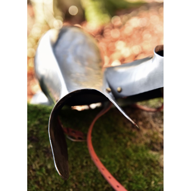 Grèves de chevalier (paire), acier