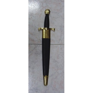 Dague templière avec fourreau en cuir