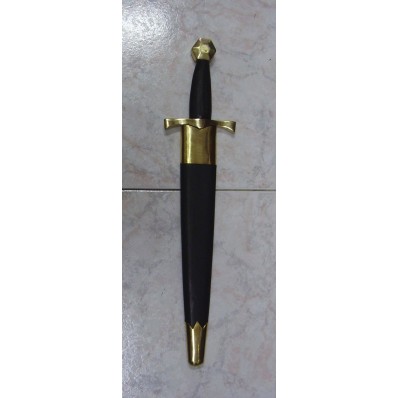 Dague templière avec fourreau en cuir