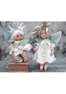 Fée Camomille et Pratolina, Poupée fée en porcelaine