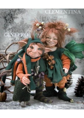 Poupées Elfes - Clémentine et Genévrier-  Poupées Porcelaine Collection