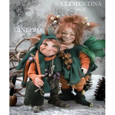 Poupées Elfes - Clémentine et Genévrier-  Poupées Porcelaine Collection