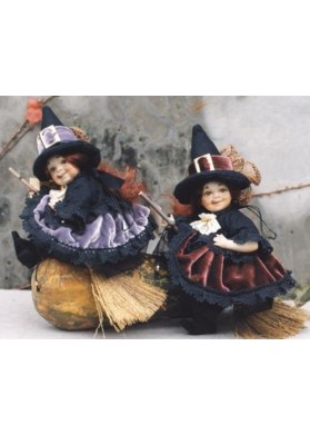 Poupée Sorcière Dulcamara, 24 cm, Poupée Porcelaine Collection