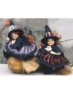 Poupée Sorcière Dulcamara, 24 cm, Poupée Porcelaine Collection