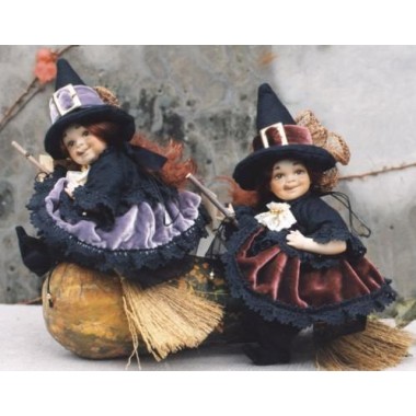 Poupée Sorcière Dulcamara, 24 cm, Poupée Porcelaine Collection