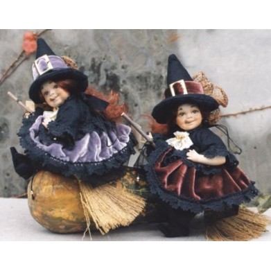 Poupée Sorcière Dulcamara, 24 cm, Poupée Porcelaine Collection