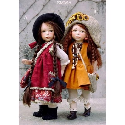 Poupée Porcelaine de Collection Emma - Hauteur 38 cm,
