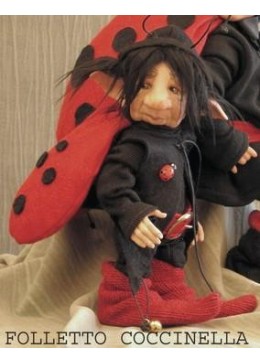 Poupée Coccinelle Elf, 22 cm, Poupée Porcelaine Collection
