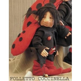 Poupée Coccinelle Elf, 22 cm, Poupée Porcelaine Collection